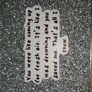 TV SHOW NETFLIX Waterproof Sticker YOU Quote